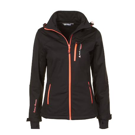 Blouson softshell fille ganne Jaune+Noir/corail+Noir/jaune+Orange 4 - vertbaudet enfant 