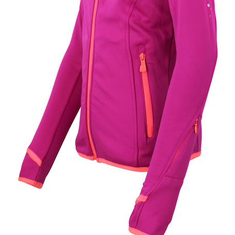 Blouson polarshell fille gaclimate Blanc+Bleu marine+Fuchsia+Noir 14 - vertbaudet enfant 