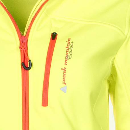 Blouson softshell fille ganne Jaune+Noir/corail+Noir/jaune+Orange 3 - vertbaudet enfant 