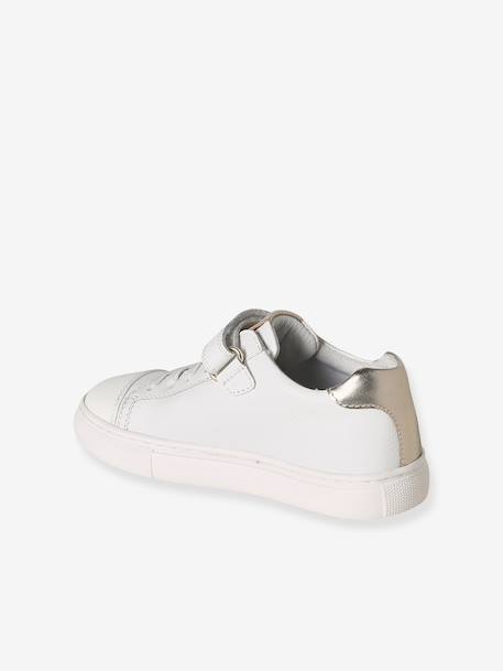 Baskets basse enfant cuir blanc 3 - vertbaudet enfant 