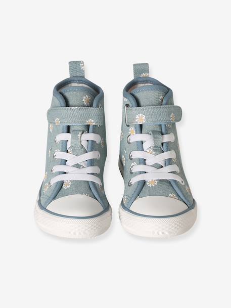 Baskets montantes enfant textile bleu jean 4 - vertbaudet enfant 