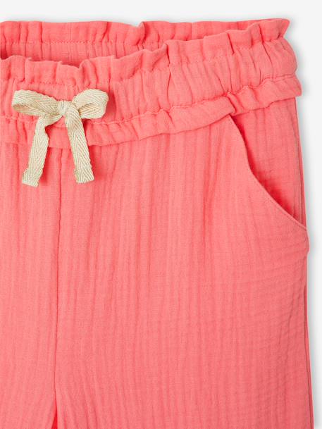 Pantalon large gaze de coton rose+vert de gris 5 - vertbaudet enfant 