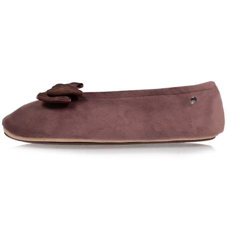 Chaussons ballerines détail nœud précieux Taupe 3 - vertbaudet enfant 
