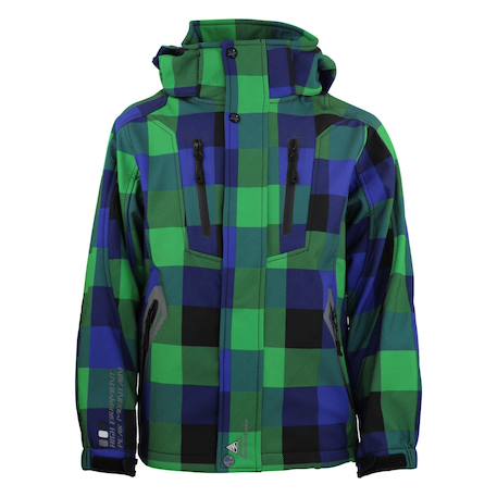 Blouson softshell garçon ecina Anis+Rouge+Vert 9 - vertbaudet enfant 