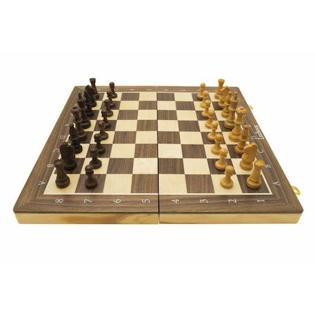 Jeu d’échecs magnétique pliable en bois Marron 1 - vertbaudet enfant 