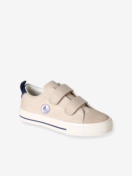 Baskets enfant garçon à scratch écru+marine 1 - vertbaudet enfant 