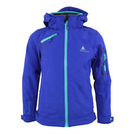 Blouson de ski fille gasoftibi Bleu+Noir+Vert 1 - vertbaudet enfant 