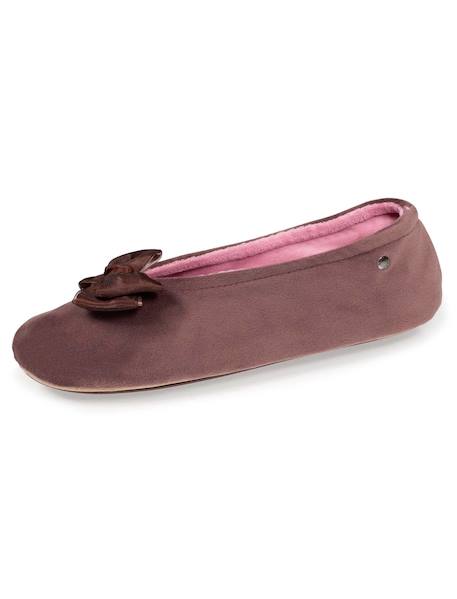 Chaussons ballerines détail nœud précieux Taupe 6 - vertbaudet enfant 