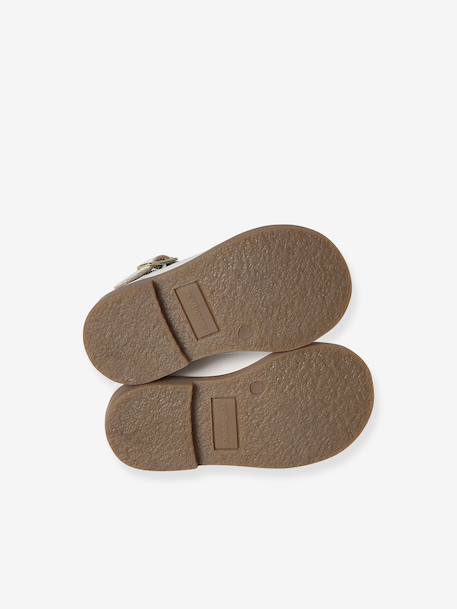 Salomé bébé cuir blanc+rose poudré 5 - vertbaudet enfant 