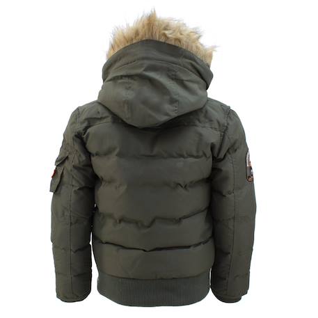 Blouson garçon ecoflik Kaki 2 - vertbaudet enfant 
