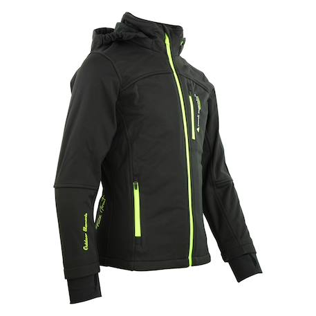 Blouson softshell fille fanne Jaune+Noir/jaune+Noir/orange+Orange 7 - vertbaudet enfant 