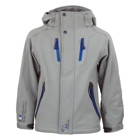 Blouson de ski garçon ecilo Gris+Noir+Rouge 1 - vertbaudet enfant 
