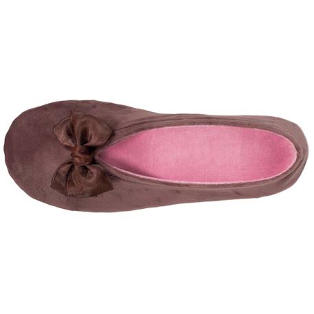 Chaussons ballerines détail nœud précieux Taupe 2 - vertbaudet enfant 