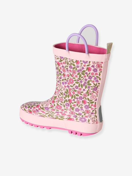 Bottes pluie fille caoutchouc bleu imprimé+lot rose 13 - vertbaudet enfant 