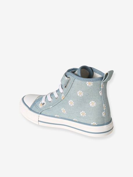 Baskets montantes enfant textile bleu jean 3 - vertbaudet enfant 