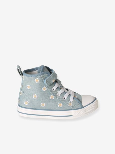 Baskets montantes enfant textile bleu jean 2 - vertbaudet enfant 