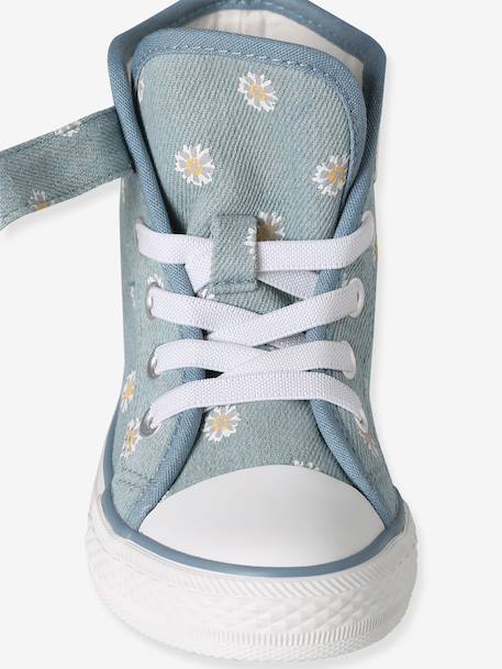 Baskets montantes enfant textile bleu jean 6 - vertbaudet enfant 