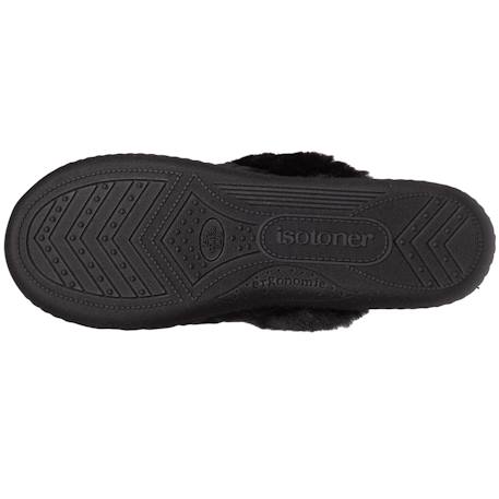 Chaussons mules en microvelours matelassé Noir 4 - vertbaudet enfant 