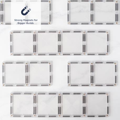 Jeu de construction magnétique clair paquet rectangle, 12 pièces Transparent 3 - vertbaudet enfant 