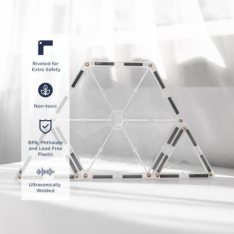 Jeu de construction magnétique clair pack de démarrage, 34 pièces Clear 3 - vertbaudet enfant 