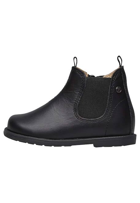 Bottines en cuir nappa à fermeture éclair winter wood Noir- 3 - vertbaudet enfant 