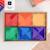 Jeu de construction magnétique arc-en-ciel paquet carré, 42 pièces Arc-en-ciel 4 - vertbaudet enfant 