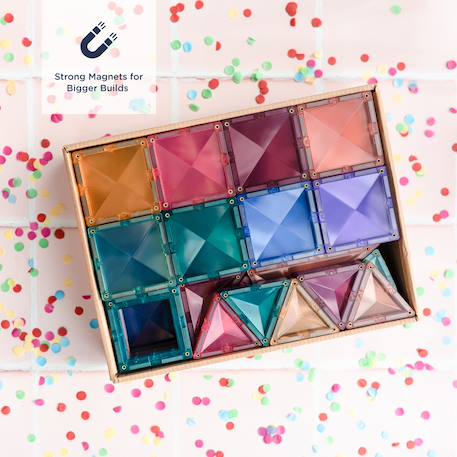 Jeu de construction magnétique pastel pack de creative, 120 pièces Pastel 2 - vertbaudet enfant 