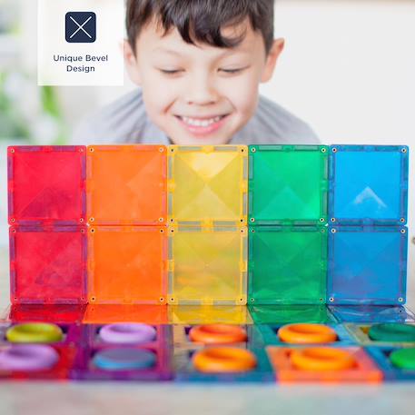 Jeu de construction magnétique arc-en-ciel mini-paquet, 24 pièces Arc-en-ciel 5 - vertbaudet enfant 