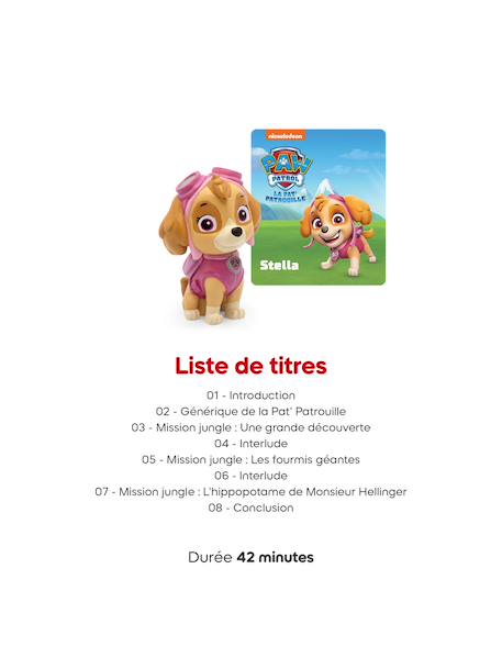 Tonies toniebox 2 pack boite à histoire pour enfant 1 à 9 ans, robuste & facile à utiliser, la pat' patrouille, 4 figurines, bleu ciel MULTICOLORE 4 - vertbaudet enfant 