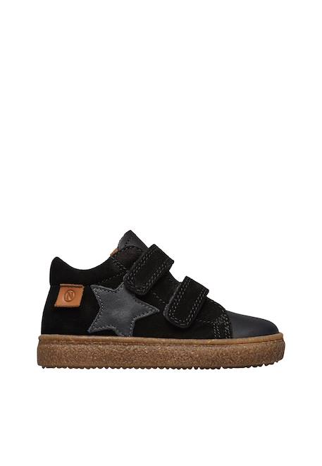 Baskets en cuir et suède albus star vl Gris-noir- 1 - vertbaudet enfant 