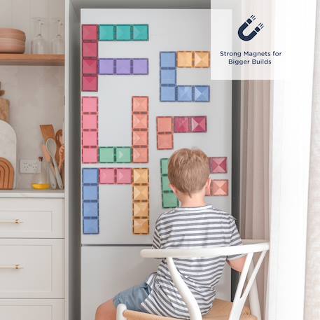 Jeu de construction magnétique pastel paquet rectangle, 24 pièces Pastel 2 - vertbaudet enfant 