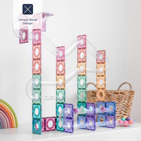 Jeu de construction magnétique pastel paquet course de balle , 106 pièces Pastel 4 - vertbaudet enfant 