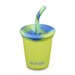 Puériculture-Gobelet en inox 296 ml avec couvercle à paille juicy pear
