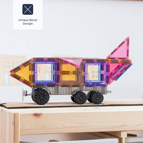 Jeu de construction magnétique pastel paquet de transport, 50 pièces Pastel 4 - vertbaudet enfant 