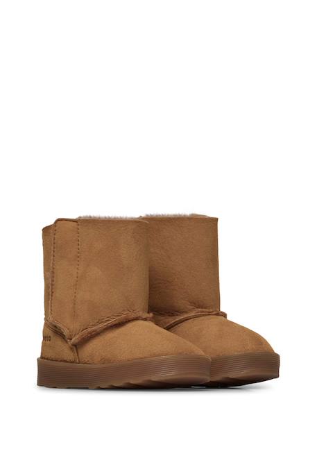 Bottines en suède kurl Cognac-+Marine- 2 - vertbaudet enfant 