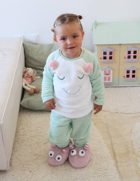 Pyjama doux, joyeux, confortable Vert clair 1 - vertbaudet enfant 
