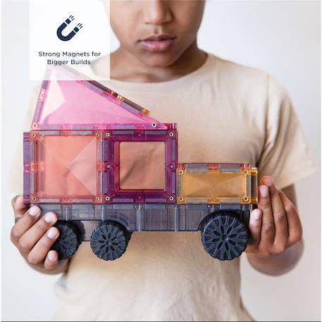 Jeu de construction magnétique pastel paquet de transport, 50 pièces Pastel 2 - vertbaudet enfant 