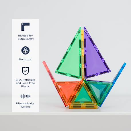 Jeu de construction magnétique arc-en-ciel mini-paquet, 24 pièces Arc-en-ciel 4 - vertbaudet enfant 