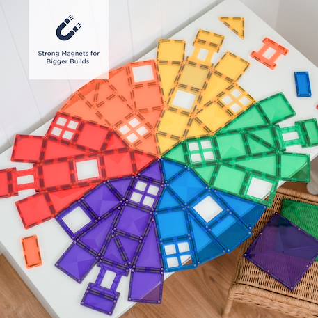 Jeu de construction magnétique arc-en-ciel pack de creative, 102 pièces Arc-en-ciel 2 - vertbaudet enfant 