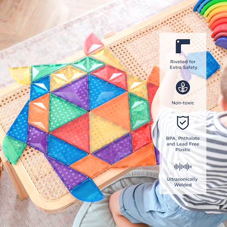 Jeu de construction magnétique arc-en-ciel pack d'extension de forme, 36 pièces Rainbow 3 - vertbaudet enfant 