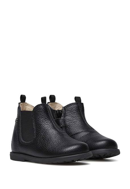 Bottines en cuir winter wood Noir- 2 - vertbaudet enfant 