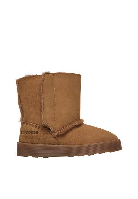 Bottines en suède kurl Cognac-+Marine- 1 - vertbaudet enfant 