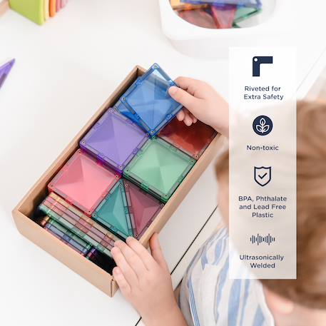 Jeu de construction magnétique pastel pack de démarrage, 64 pièces Pastel 3 - vertbaudet enfant 