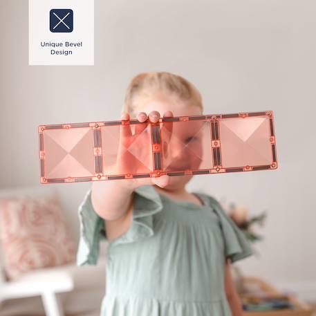 Jeu de construction magnétique pastel paquet rectangle, 24 pièces Pastel 4 - vertbaudet enfant 
