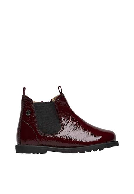 Bottines en vernis winter wood Bordeaux- 1 - vertbaudet enfant 