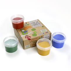 Jouet-Peinture à doigts "aki" naturelle & vegan bio set de 4 pots