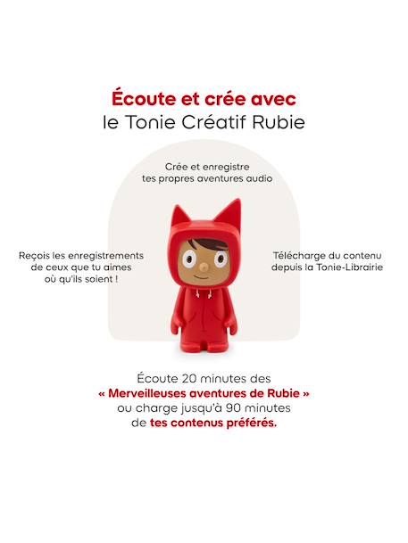 Tonies toniebox 2 pack boite à histoire pour enfant 1 à 9 ans, robuste & facile à utiliser, avec vaiana, elsa, rouge MULTICOLORE 5 - vertbaudet enfant 