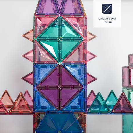 Jeu de construction magnétique pastel méga paquet, 202 pièces Pastel 4 - vertbaudet enfant 