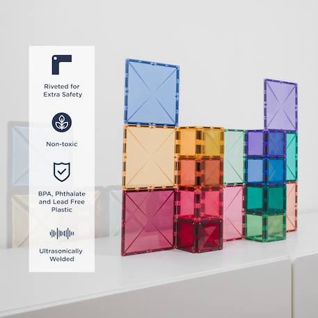Jeu de construction magnétique pastel paquet carré, 40 pièces Pastel 3 - vertbaudet enfant 
