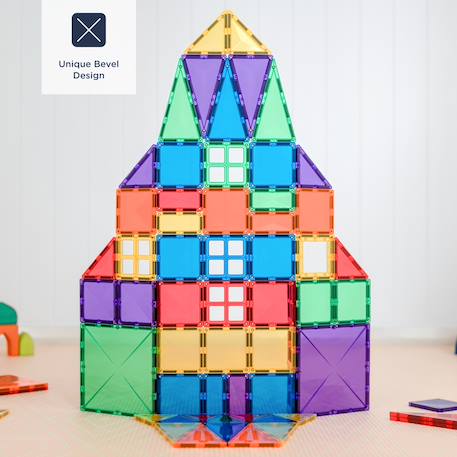 Jeu de construction magnétique arc-en-ciel pack de creative, 102 pièces Arc-en-ciel 4 - vertbaudet enfant 